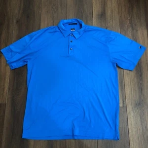 Tiger Woods Collection Shirt Mens XL Blue Short Sleeve Polo Grohe Logo READ DESC - Picture 1 of 9