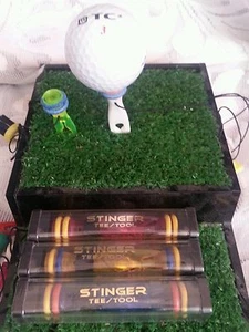 8 Stck. STINGER KUNSTSTOFF GOLF TEES GUMMIKOPF STARKES TEE HIGH-IMPACT Anker-Cord - Bild 1 von 3