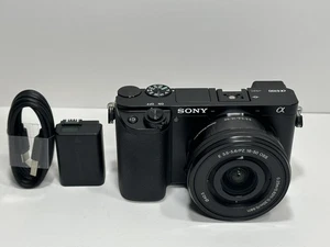 Sony Alpha a6100 24.2MP Mirrorless Camera - Black (with 16-50mm Lens Kit) - Picture 1 of 6