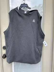 Reebok Men's Credentials Sleeveless Hoodie Charcoal Heather Size 3XL - Picture 1 of 6