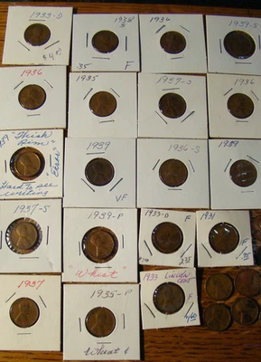Lot of 29 - 1930's Wheat Pennies From A Local Estate - Image 1 of 4