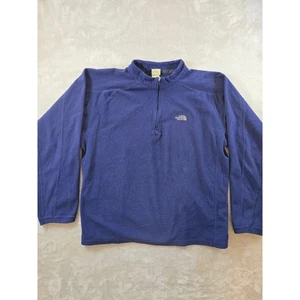 Suéter The North Face Para Hombres L Púrpura Azul Polar Pullover 1/4 Cuarto Cremallera *Leer - Imagen 1 de 13