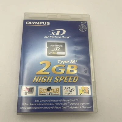 Genuine Olympus type M+ 2GB xD Picture Card OEM MXD2GMP Tested w case - Image 1 of 3