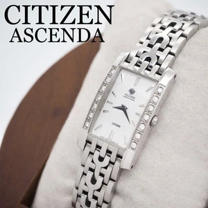 CITIZEN Ascenda Damenuhr Diamant eckiges Design silberfarben TOP - Bild 1 von 8