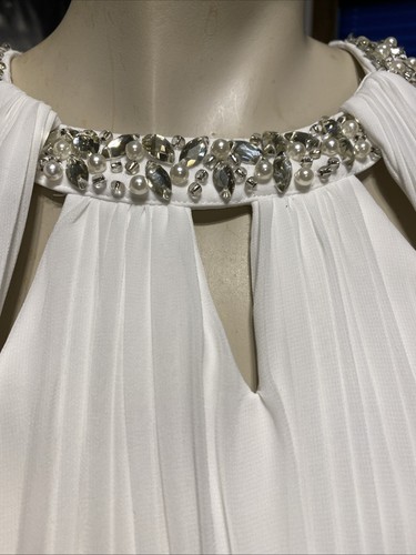 PRADA Abito da sogno di lusso 34 36 SBALORDITIVO BELLO unico elegante JAKES cocktail bianco