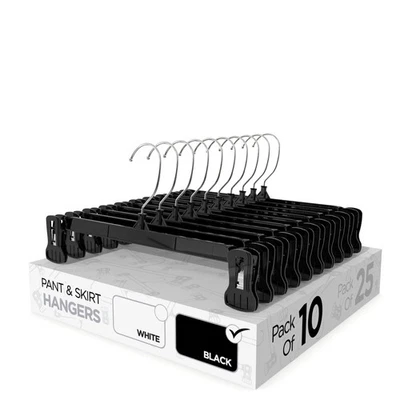 SHARPTY Pant & Skirt Hangers-Closet Hangers for Shorts, Shirts, Jeans, Dresses, Slacks,