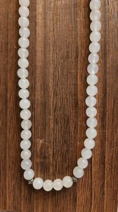 Long Round Polished Quartz Bead Necklace - Picture 1 of 7