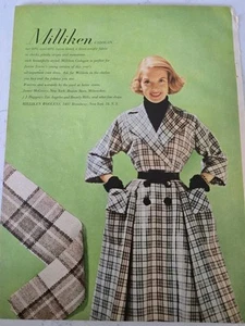 1951 Women's coat dress Milliken Cadogan fabric vintage fashion Ad - Picture 1 of 1