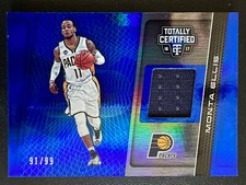 Monta Ellis, 2016-17 Totally Certified Materials Blue  /99 #16 Pacers