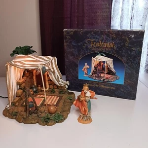 Tienda Fontanini King's Gold Nativity Village 1997 reliquia iluminada - Imagen 1 de 24