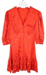 SANDRO Azelie Dress Women's (EU) 36 3/4 Sleeve Silk Blend Patterned Mini - Picture 1 of 12