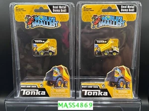 World's Smallest Mini TONKA Mighty Dump Truck  Real Metal - Lot of 2 - Picture 1 of 19