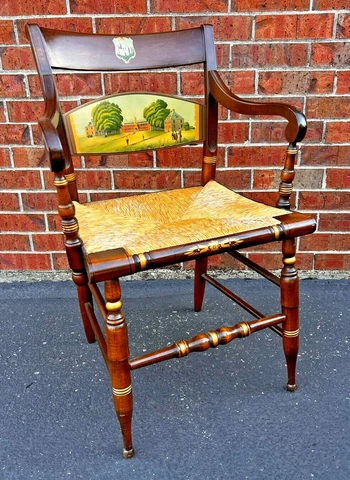 1946 Painted Hitchcock Arm Chair - College of William and Mary Cover
