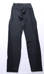 Halara Women's High Waisted Crossover Contrast Lace 7/8 Leggings BL1 Black Small - Picture 1 of 4