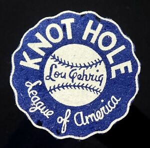 1934 Goudey Lou Gehrig Patch Vintage Knot Hole League of America Patch 