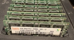 Lot of 50 - Hynix 2GB 2RX8 PC2-5300S DDR2 SODIMM Laptop RAM - TESTED! - Picture 1 of 1