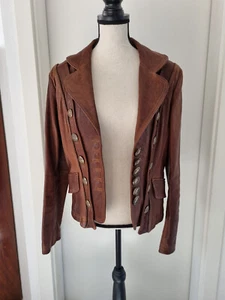 Edle Designer-Damenlederjacke von Dolce & Gabbana, cognacfarben, Gr.36 - Bild 1 von 8