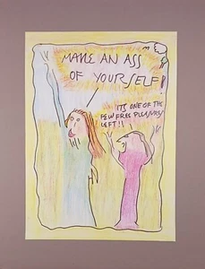 Tuli Kupferberg and Thelma, Make an Ass of Yourself. SIGNED print. - Bild 1 von 3
