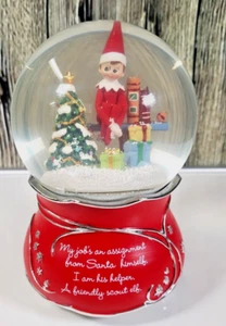Elf im Regal musikalischer Glitzer Globe Bradford Exchange Jingle Bells AO411 - Bild 1 von 11
