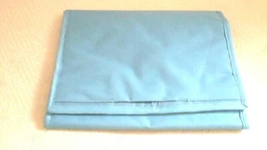 Colgantes de vinilo de polietileno desplegados con cremallera Lt Blue 8 compartimentos de viaje plegables de 10"" x 24 - Imagen 1 de 8