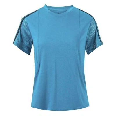 Camiseta para mujer ADIDAS con mangas de malla de 3 rayas Foto 1 de 4