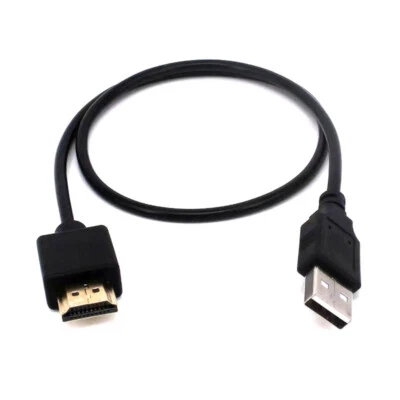 HDMI Adapter Connector Cable HDMI Male to USB 2.0 Male Power Supply Cable 50cm - Image 1 of 4