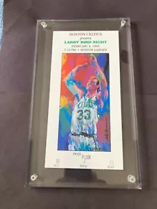 Celtics Larry Bird Night ticket housed in acrylic holder 2/4/1993 - Picture 1 of 2