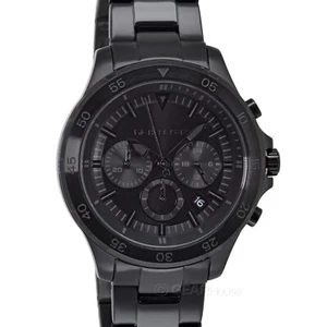 Michael Kors Greyson Mens Blackout Chronograph Watch Black Dial Stainless Steel - Picture 1 of 8