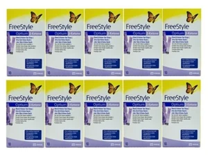 * Abbott Freestyle Optium Blood KETONE 100 Test Strips (10 Strips per Box) - Picture 1 of 2