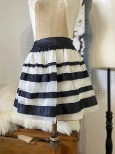 Manning CARTELL Silk Cotton Stripe Mini Skirt. Sz6 - Picture 1 of 6