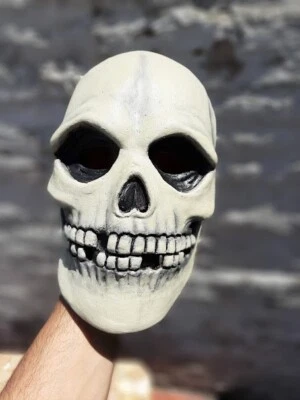 Crimson Ghost Mask The Misfits Latex Cowl Cosplay Costume Prop Adult Size - Image 1 of 4