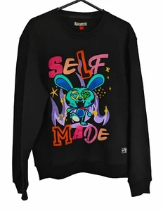 Self Made Long Sleeve Sweat Shirt By Black Pike Size Large Embroidered - Picture 1 of 4