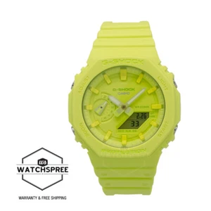 Casio G-Shock Tone-on-Tone Yellow Bio-Based Resin Band Watch GA-2100-9A9 - Picture 1 of 4