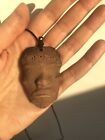 Pre Colombian Ceramic Clay Indigenous Tribal Mask Pendant Necklace / Wall Art