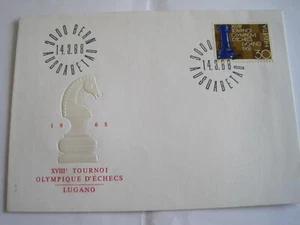 Switzerland 1968 publicity issue 30c Chess stamp on embossed FD cover...8-3 - Picture 1 of 2