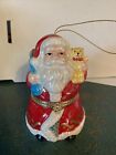 Mr Christmas Santa Music Box Hand Painted Porcelain Ornament Plays Jingle Bells