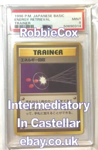 1996 Pokémon Japanese Basic ENERGY RETRIEVAL – PSA MINT 9 - Picture 1 of 1