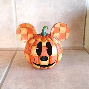 Jim Shore Halloween Mickey Mouse Jack 'O Lantern Pumpkin W/ Box Needs Batteries - Picture 1 of 21
