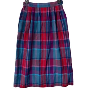 Vtg Pendleton Womens 10 Plaid 100% Virgin Wool Long Midi Skirt Academia Preppy - Picture 1 of 6
