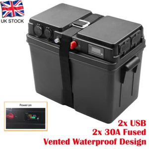 Battery Box Holder Heavy Duty Waterproof for Trolling Motor Boat ATV Trailer HOT - Picture 1 of 11