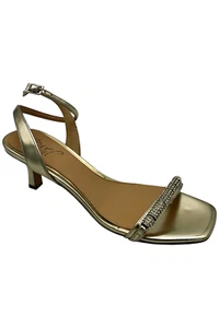 Jewel Badgley Mischka Womens Charisma Kitten Heel Gold - Picture 1 of 3