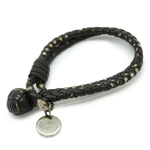 BOTTEGA VENETA Bracciale Intrecciato Pelle Nero