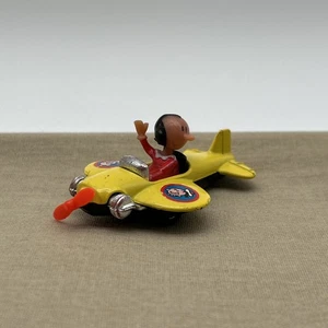 Vintage Corgi #79 Olive Oyl in Yellow Airplane Diecast Toy Mettoy 1980 Popeye + - Picture 1 of 7