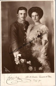 Autogrammkarte Karl I., Kaiser und Kaiserin Zita : - Picture 1 of 2