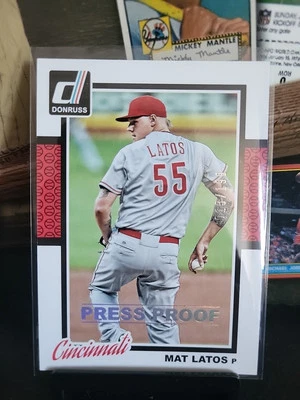 Donruss Mat Latos Press Proofs Silver Reds #284 2014 🔥 Foto 1 de 4