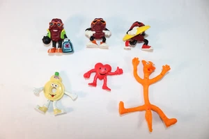 Vintage CALIFORNIA RAISINS BENDO ORANGE FOX LIFESAVER PINEAPPLE Advertising Toys - Picture 1 of 9