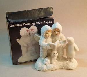 Caroling Snow Angels Figurine. Ceramic. 4.5" Tall. With Box - Picture 1 of 7