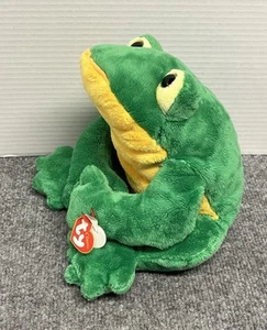 Ty Classic Bayou the Frog 14" Plush Stuffed Animal Croaking Rattle 2003 - Picture 1 of 6