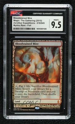 Bloodstained Mire Foil Magic: Zendikar Expeditions EXP CGC 9.5 Mint+ - Image 1 of 2