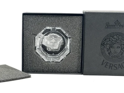 NOS Small Vintage Versace Medusa Lumiere Crystal Ashtray 8cm No. 47508 - Image 1 of 4